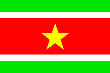 De vlag van de Republiek Suriname